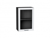 Шкаф верхний с 1-ой остекленной дверцей Барселона 716*500*324 Белый / Graphite