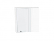 Шкаф верхний прямой угловой Фрейм 716*700*345 White Silk / Белый