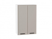 Шкаф верхний с 2-мя дверцами Фрейм 920*600*324 Clay Silk / Белый