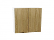 Шкаф верхний с 2-мя дверцами Евро Лайн 716*800*318 Дуб песочный / Белый