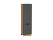 Шкаф пенал с 2-мя дверцами Фрейм 2132*600*580 Stormy Silk / Дуб Вотан