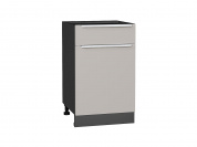 Шкаф нижний с 1-ой дверцей и ящиком Фьюжн 816*500*480 Clay Silk / Graphite