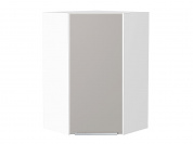Шкаф верхний угловой Фьюжн 920*600*600 Clay Silk / Белый