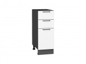 Шкаф нижний с 3-мя ящиками Флэт 816*300*478 White In 2S / Graphite