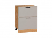 Шкаф нижний с 2-мя ящиками Фрейм 816*600*484 Clay Silk / Дуб Вотан