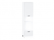 Шкаф пенал с 1-ой дверцей и ящиком под технику Фрейм 2336*600*580 White Silk / Белый