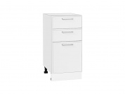 Шкаф нижний с 3-мя ящиками Квадро 816*400*481 Белый / Белый