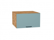 Шкаф верхний горизонтальный глубокий Флэт 358*600*574 Grey-green In 2S / Дуб Вотан