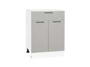 Шкаф нижний с 2-мя дверцами и ящиком Флэт 816*600*478 Light Grey In 2S / Белый