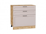 Шкаф нижний с 3-мя ящиками Барселона 816*800*484 Кашемир / Дуб Вотан