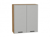 Шкаф верхний с 2-мя дверцами Фрейм 920*800*324 Grey Silk / Дуб Вотан