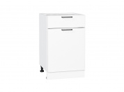 Шкаф нижний с 1-ой дверцей и ящиком Флэт 816*500*478 White In 2S / Белый