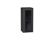 Шкаф верхний с 1-ой остекленной дверцей Глетчер 716*300*318 Маренго Силк / Graphite