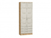 Шкаф двухстворчатый Стиль ШК-803 с ящиками 2110*800*376 Nordic Oak