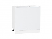 Шкаф нижний с 2-мя дверцами Фьюжн 816*800*480 Silky White / Белый