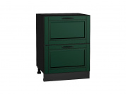 Шкаф нижний с 2-мя ящиками Дублин 816*600*478 Special Green / Graphite