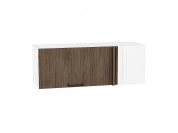 Шкаф верхний прямой угловой горизонтальный Флэт 358*1000*350 Brown Casella Oak 2S / Белый