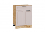 Шкаф нижний с 2-мя дверцами и ящиком Барселона 816*600*484 Кашемир / Дуб Вотан