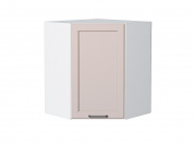 Шкаф верхний угловой Барселона 716*600*606 Кашемир / Белый