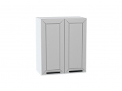 Шкаф верхний с 2-мя дверцами Глетчер 716*600*318 Гейнсборо Силк / Белый