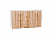 Шкаф верхний горизонтальный Флэт 458*800*318 Wotan Oak 2S / Белый