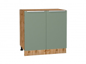 Шкаф нижний с 2-мя дверцами Фьюжн 816*800*480 Silky Mint / Дуб Вотан