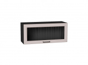 Шкаф верхний горизонтальный остекленный Барселона 358*800*324 Кашемир / Graphite