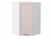 Шкаф верхний угловой Барселона 920*600*606 Кашемир / Белый