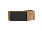 Шкаф верхний прямой угловой горизонтальный Глетчер 358*1000*350 Маренго Силк / Дуб Вотан