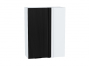 Шкаф верхний прямой угловой Евро Лайн 920*700*345 Антрацит / Белый