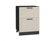 Шкаф нижний с 2-мя ящиками Нео 816*600*480 Cream Silk / Graphite