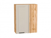 Шкаф верхний прямой угловой Нео 920*700*345 Cream Silk / Дуб Вотан