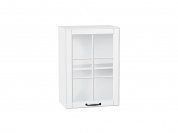 Шкаф верхний с 1-ой остекленной дверцей Дублин 716*500*318 Special White / Белый
