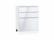 Шкаф нижний с 3-мя ящиками Фьюжн 816*600*480 Angel / Белый