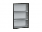 Фасад высокий со стеклом Ф-46Н AL в алюминиевой рамке 916*596*20 Черный