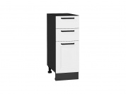 Шкаф нижний с 3-мя ящиками Нео 816*300*480 White Silk / Graphite