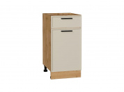 Шкаф нижний с 1-ой дверцей и ящиком Фрейм 816*400*484 Cream Silk / Дуб Вотан