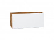 Шкаф верхний горизонтальный Фьюжн 358*800*320 Silky White / Дуб Вотан