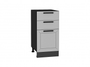 Шкаф нижний с 3-мя ящиками Глетчер 816*400*478 Гейнсборо Силк / Graphite