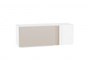 Шкаф верхний прямой угловой горизонтальный Фьюжн 358*1000*350 Cream Silk / Белый