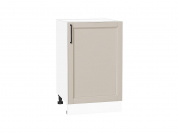 Шкаф нижний с 1-ой дверцей Сканди 816*500*480 Cream Silkwood / Белый