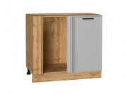 Шкаф нижний угловой Фрейм 816*890*484 Grey Silk / Дуб Вотан