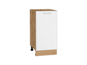 Шкаф нижний с 1-ой дверцей Квадро 816*400*481 Белый / Дуб Вотан