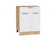 Шкаф нижний с 2-мя дверцами и ящиком Барселона 816*600*484 Белый / Дуб Вотан