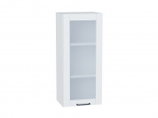 Шкаф верхний с 1-ой остекленной дверцей Флэт Плюс 920*400*318 White In 2S / Белый