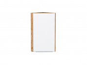 Шкаф верхний торцевой Фьюжн 716*300*306 Silky White / Дуб Вотан