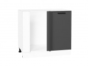 Шкаф нижний угловой Фрейм 816*890*484 Stormy Silk / Белый