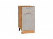 Шкаф нижний с 1-ой дверцей и ящиком Нео 816*400*478 Clay Silk / Дуб Вотан