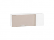 Шкаф верхний прямой угловой горизонтальный Квадро 358*1000*350 Кашемир / Белый