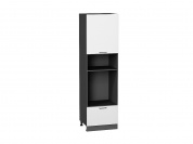 Шкаф пенал с 1-ой дверцей и ящиком под технику Флэт 2132*600*574 White In 2S / Graphite